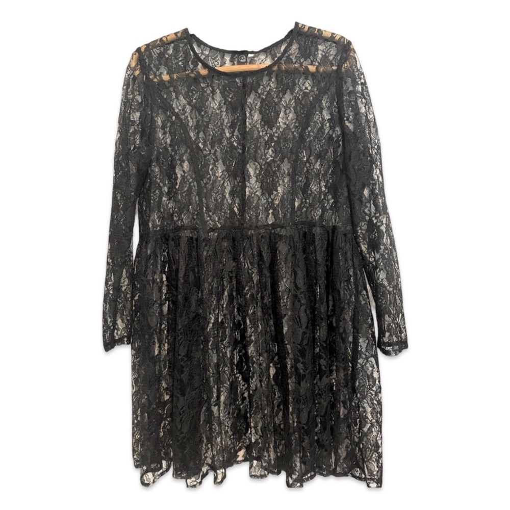 Cheap Monday S lace overlay babydoll mini dress